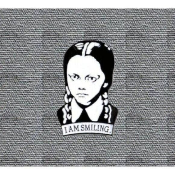 3/20 I Am Smiling Wednesday Addams Enamel Pin - Picture 1 of 1